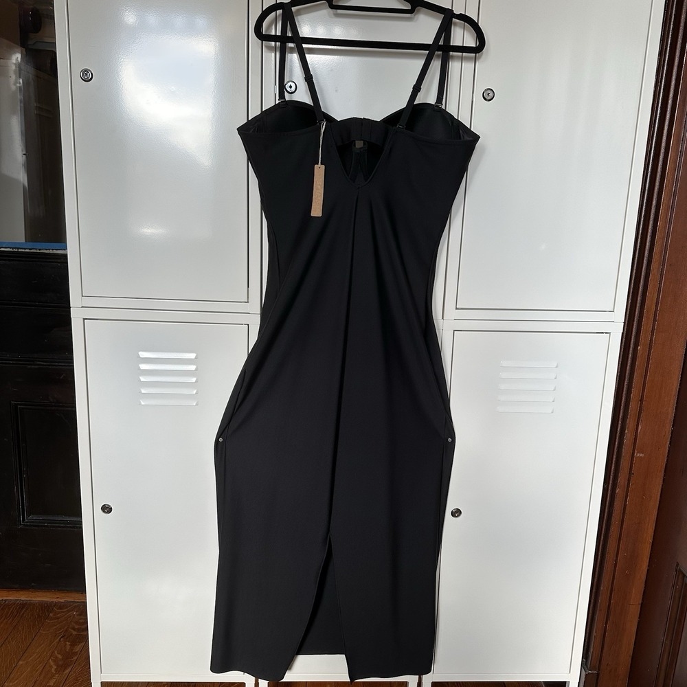 NWT Skims Body Molded Underwire Dress Plus Sz 3X  Long Black New With Tags - Picture 2 of 6